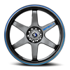 17" Spec-1 SPT-33 Gloss Black & Blue Line 17x8 Wheel 5x105 5x4.5 38mm Rim