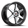 17" Spec-1 SPT-33 Gloss Black & Machined 17x8 Wheel 5x100 5x4.5 38mm Rim