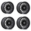 Set 4 18" KMC KM452 Impact Forged Monoblock Satin Black 18x9 Wheels 8x170 0mm