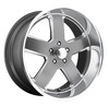 20" US Mag 1PC U118 Hustler 20x8 5x4.75 Matte Gunmetal Wheel 1mm Rim