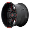 Moto Metal MO970 20x10 5x5 5x5.5 Black Milled Red Moto Metal On Wheel 20" -18mm