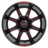 Moto Metal MO970 20x10 5x5 5x5.5 Black Milled Red Moto Metal On Wheel 20" -18mm