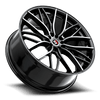 Set 4 18" Spec-1 SP-61 Gloss Black & Machined 18x8 Wheels 4x100 4x4.5 38mm Rims