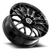 18" Spec-1 SP-57 Gloss Black 18x8 Wheel 5x4.5 5x120 38mm Rim