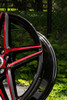 18" Spec-1 SP-54 Gloss Black & Red Machined 18x8 Wheel 4x100 4x4.5 38mm Rim