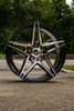 20" Spec-1 SP-54 Gloss Black & Machined 20x8.5 Wheel 5x4.5 5x120 38mm Rim