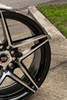 17" Spec-1 SP-54 Gloss Black & Machined 17x7.5 Wheel 5x100 5x4.5 42mm Rim