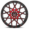 Set 4 17" Spec-1 SP-52 Gloss Black & Red Machined 17x7.5 Wheels 4x100 4x4.5 42mm
