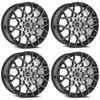 Set 4 18" Spec-1 SP-52 Gloss Black & Machined 18x8 Wheels 4x100 4x4.5 38mm Rims