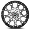 Set 4 20" Spec-1 SP-52 Gloss Black & Machined 20x8.5 Wheels 5x100 5x4.5 38mm Rims