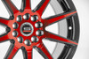 18" Spec-1 SP-51 Gloss Black & Red Machined 18x8 Wheel 5x100 5x4.5 38mm Rim