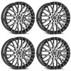 Set 4 20" Spec-1 SP-55 Gloss Black & Machined 20x8.5 Wheels 5x4.5 5x120 38mm Rims