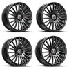 Set 4 17" Spec-1 SP-68 Gloss Black 17x7.5 Wheels 5x100 5x4.5 42mm Rims