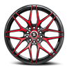 17" Spec-1 SP-60 Gloss Black & Red Machined 17x7.5 Wheel 5x105 5x4.5 42mm Rim