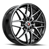 18" Spec-1 SP-60 Gloss Black & Machined 18x8 Wheel 4x100 4x4.5 38mm Rim