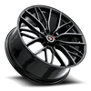 Set 4 18" Spec-1 SP-61 Gloss Black 18x8 Wheels 5x4.5 5x120 38mm Rims 5 Lug
