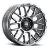 17" Voxx G-FX TM7 Matte Gunmetal 17x9 Wheel 6x5.5 Rim 12mm For Chevy GMC Ram