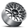 17" Voxx G-FX TM7 Matte Gunmetal 17x9 Wheel 6x5.5 Rim 12mm For Chevy GMC Ram