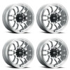 Set 4 20" Voxx G-FX TR28 Silver Full Machine Face 20x9 Wheels 6x135 6x5.5 18mm