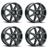 Set 4 18" Voxx Rocca Matte Black 18x8.5 Wheels 6x132 6x5.5 35mm Rims For Chevy