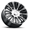 24" Voxx Replica ES4 Gloss Black Machined Face 24x10 Wheel 6x135 6x5.5 28mm Rim