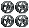 Set 4 19" Voxx Nesso Matte Black 19x8.5 Wheels 5x4.25 5x4.5 40mm Rims