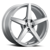 19" Voxx Modena Silver Machined Face 19x9.5 Wheel 5x112  35mm Rim
