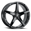 18" Voxx Modena Gloss Black 18x9 Wheel 5x120  30mm Rim