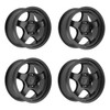 Set 4 17" Fittipaldi Offroad FT111SB Satin Black 17x8.5 Wheels 6x5.5 25mm Rims