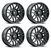 Set 4 18" Voxx G-FX TM8 Matte Black  18x9 Wheels 6x135 6x5.5 18mm For GMC Ford