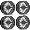 Set 4 20" Hostile H139 Dominator Machined 20x9 Wheels 8x170 1mm For Ford Rims