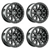 Set 4 20" Hostile H138 Crawler Asphalt 20x9 Wheels 6x5.5 1mm Truck Suv Rims