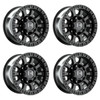 Set 4 18" Hostile H138 Crawler Asphalt 18x9 Wheels 8x180 12mm For Chevy GMC Rims