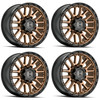 Set 4 20" Hostile H135 Ridgecrest Bronze 20x9 Wheels 8x180 1mm For Chevy GMC Rim