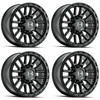 Set 4 20" Hostile H135 Ridgecrest Asphalt 20x9 Wheels 6x5.5 1mm Truck Suv Rims