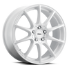 18" Voxx Cotto White 18x8 Wheel 5x4.25 5x4.5 40mm Rim
