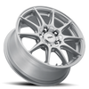 Set 4 18" Voxx Cotto Silver 18x8 Wheels 5x4.25 5x4.5 40mm Rims