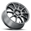 18" Voxx Cotto Gun Metal 18x8 Wheel 5x4.25 5x4.5 40mm Rim