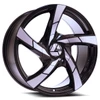 Set 4 22" Azara AZA-524 Gloss Black Machined 22x8.5 Wheels 5x112 5x4.5 38mm Rims