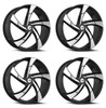 Set 4 18" Azara AZA-524 Gloss Black & Machined 18x8 Wheels 5x112 5x4.5 35mm Rims