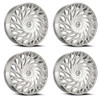 Set 4 24" Azara AZA-525 Nano Chrome 24x9 Wheels 5x115 5x120 15mm Rims