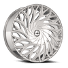 Set 4 24" Azara AZA-525 Nano Chrome 24x9 Wheels 5x115 5x120 15mm Rims