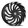 24" Azara AZA-534 Gloss Black & Machined 24x9 Wheel 5x115 5x120 15mm Rim