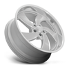 US Mag  U134 Desperado 22x10.5 5x5.0 Silver Brushed Milled Right Wheel 22" 1mm