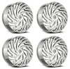 Set 4 22" Azara AZA-525 Nano Chrome 22x8.5 Wheels 5x112 5x4.5 38mm Rims