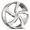 22" Azara AZA-524 Nano Chrome 22x8.5 Wheel 5x112 5x4.5 38mm Rim