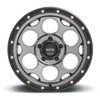 KMC KM541 Dirty Harry 18x8.5 5x5.0 Satin Gray With Black Lip Wheel 18" 18mm Rim