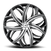 18" Azara AZA-541 Gloss Black & Machined 18x8 Wheel 5x4.5 5x120 35mm Rim