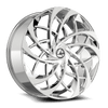 20" Azara AZA-540 Nano Chrome 20x8.5 Wheel 5x4.5 5x120 35mm Rim