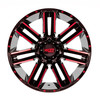 Moto Metal MO978 Razor 20x10 5x5.0 Satin  Black Machined Red Wheel 20" -24mm